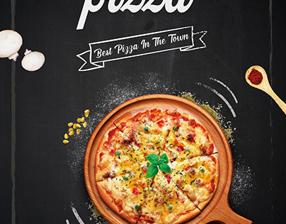 Project thumbnail - pizza flyer design.