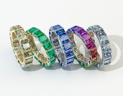 Women's rings with precious stones from AJ