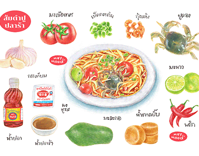 Thai Food Recipes Illustration