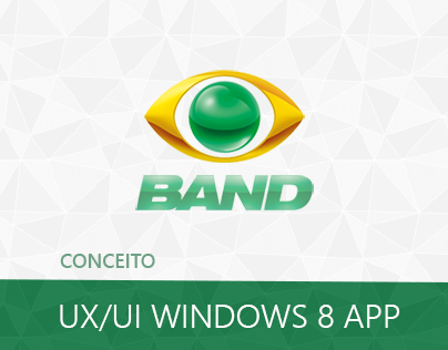 Conceito de UI/UX Band Windows 8 App