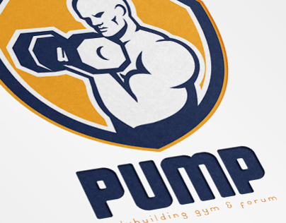 Pump Bodybuilding Gym Logo Template