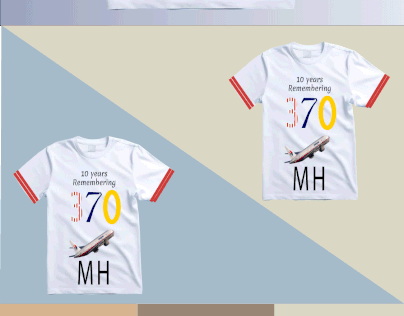 MH370 mock up t-shirts