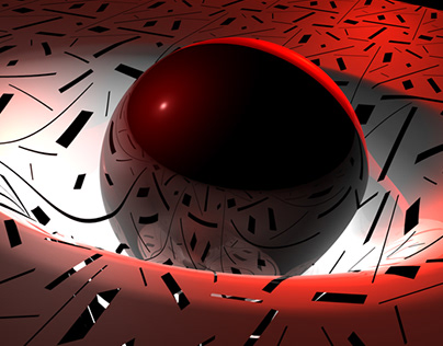 3D rendering for Fine Art Prints, „ Red Ball 1 "