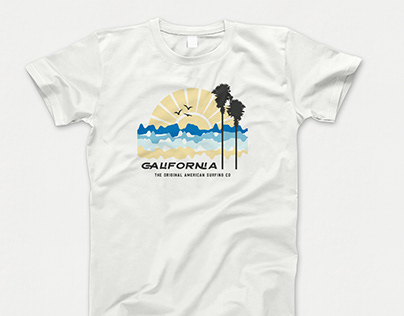 California, poser, surfing, print, t-shirt