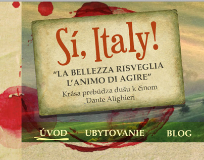 "Si, Italy" webdesign