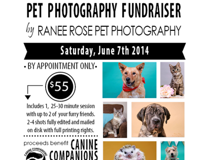Pet Photography Fundraiser Flyer