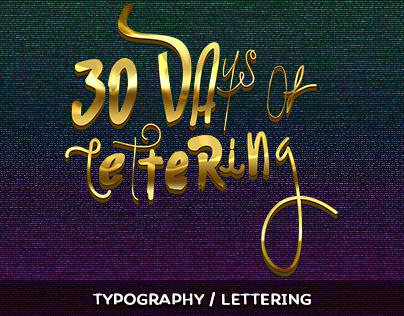 30 days of Lettering