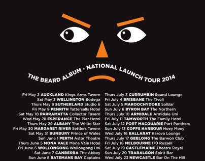 The Beards - THE BEARD ALBUM - 2014 tour t-shirt