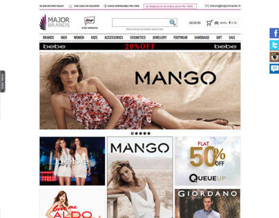 Major Brands E-Commerce - Website 