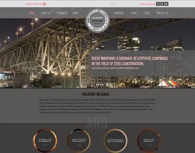 Steel Industry web design layout