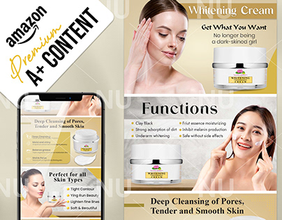 Premium amazon A+ content || Whitening Cream