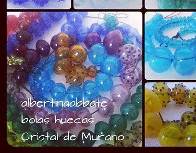 bolas huecas / Hollow beads / Cristal de Murano