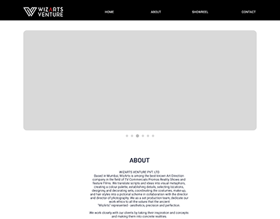 Low Fidelity Web Design: Wizarts Venture