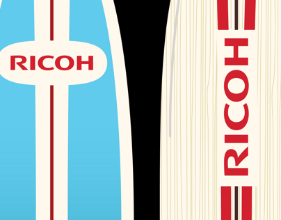 Ricoh Sales Kickoff Surfboards & Podium Sign