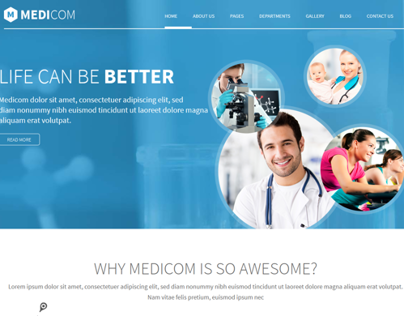 Medicom - Medical & Health Wordpress Theme