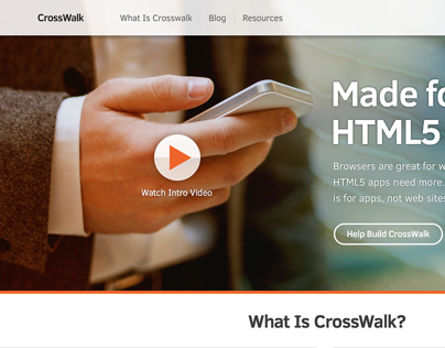 Intel Crosswalk microsite visual design