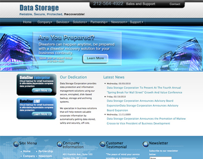 Data Storage Website