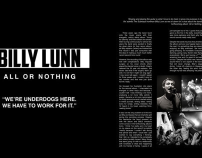 Double Page Magazine Spread [Billy Lunn, The Subways]