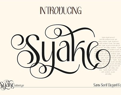 Syake Sans Serif Elegant Font