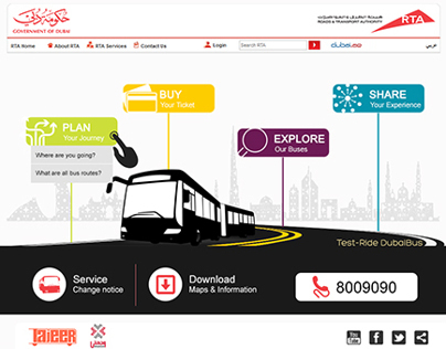 Dubai Road and Transport Bus Design Template