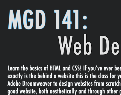MGD 141: Web Design 1 Poster
