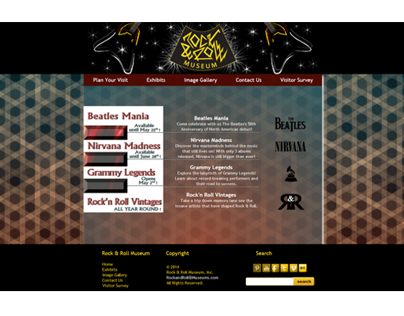 Rock & Roll Museum Website Design