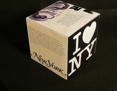 Milton Glaser Typographic Cube