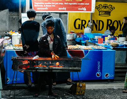 Night Market Inlay - Burma