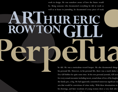 A Typographer Poster - Eric Gill, Perpetua 