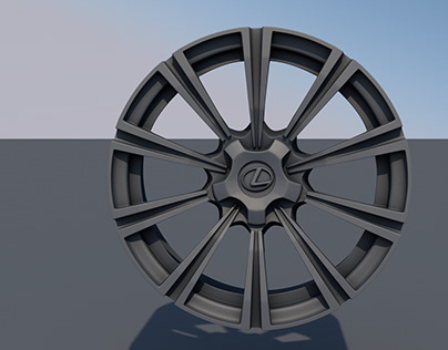 low poly wheel from a car lexus LX 570