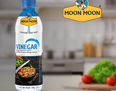 Moon Moon Vinegar Bottle Label Design