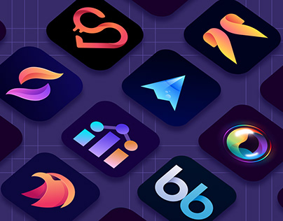 Modern app logo icon design
