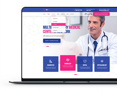 Website Design Template for Medical Centers