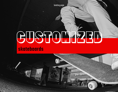 Customized skateboards landing page | UI