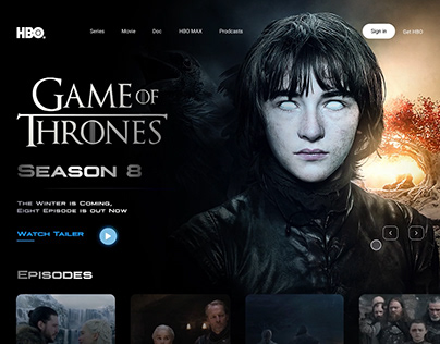 HBO Landing Page Redesign