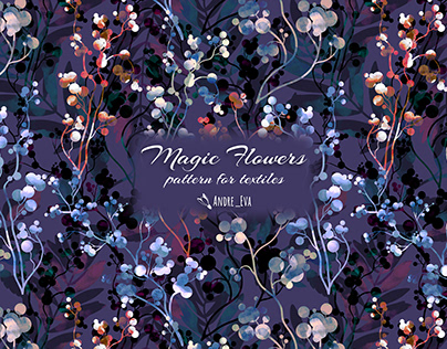 Magic Flowers (pattern for textiles)