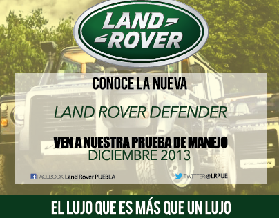 Diseño promocional para la campaña Land Rover