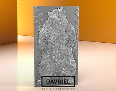 grizzly bear silver design