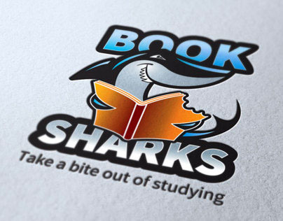 Book Sharks Logo Design