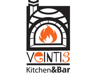 Logotipo: Veinti3 kitchen&Bar