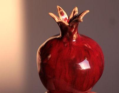 ceramic pomegranates (red effect and others) 2021-2022