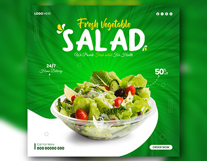 Salad Social Media Post Design