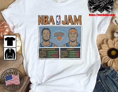 New York Knicks NBA Jam Knicks Brunson And Hart T-shirt