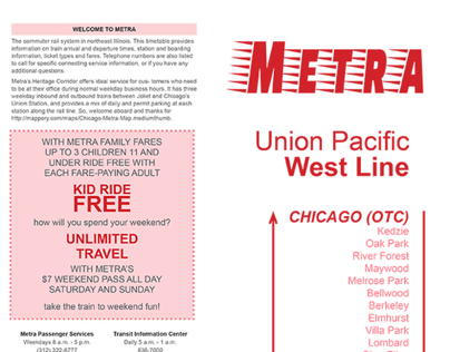 Metra Train Schedule Design