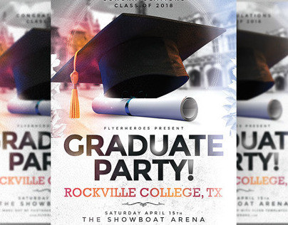 Graduate Party Flyer Template