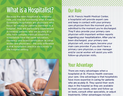 St. Francis Hospital Brochures