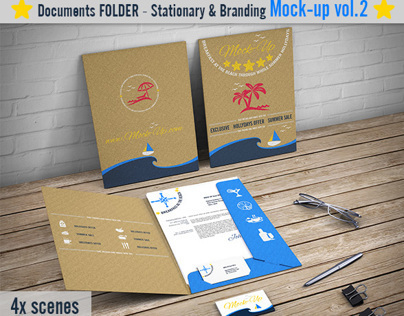  File Folder Mockup / Document Folder Mock-Up