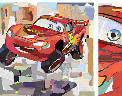 Lightning McQueen/ Mickey Mouse Collage