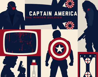 Captain America: The Winter Soldier (Minimalist Poster)