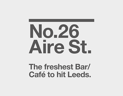 No.26 Aire St., Brand Identity & Application